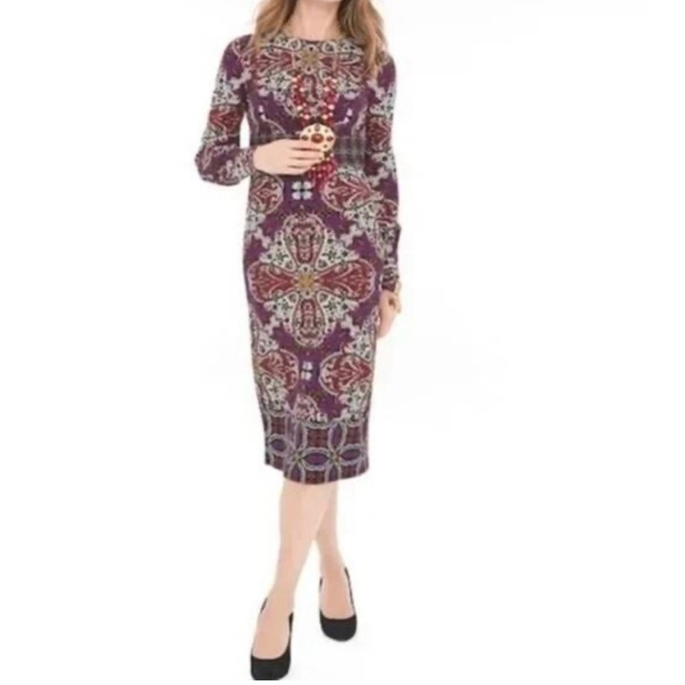 Chico's Purple Paisley Medallion Dress✨Sz. 2